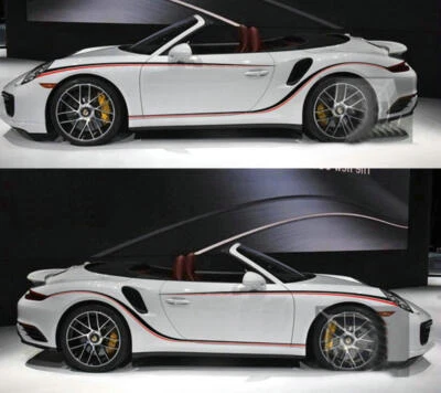 Graphics Car Side Stickers For Porsche 911 Boxster GTS 718 Custom Stripes Size - Image 1 of 4