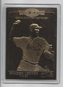 Braden Looper 2007 Danbury Mint Cardinal World Series Sealed 22 Kt Gold Card   - Picture 1 of 1