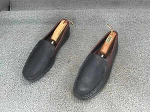 Allen Edmonds Mocasines de Conducción Sin Cordones para Hombres 10.5 Cuero Negro Marrón Hecho en EE. UU. - Imagen 1 de 12