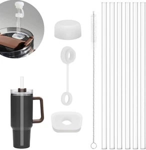6 Stück Strohhalm Für Stanley Cup, 31Cm Lang Transparent Strohhalme Accessories - Bild 1 von 7