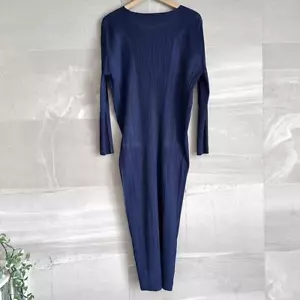 Pleats please Issey Miyake dress navy size 5 - Picture 1 of 5