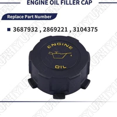 Tapa de llenado de aceite de motor para Kenworth T660 T680 T700 T800 Peterbilt 367 386 387 388 Foto 1 de 4