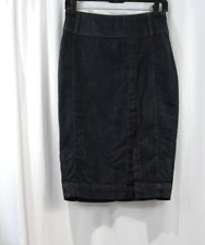 White House Black Market Womens Indigo Blue Pencil Skirt 0 NWT