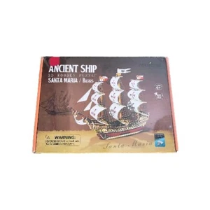 NEW Santa Maria Wooden Puzzle 3D Robotime Ancient Ship Boat Craft BA502S SEALED - Picture 1 of 4