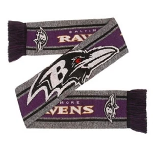 NFL Baltimore Ravens 2021 Gray Big Logo Scarf 64" by 7" by FOCO - Picture 1 of 1