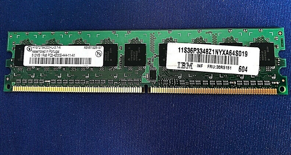Infineon HYS72T6400HU-3.7-A PC2-4200E-444-11-A1 512MB Memory RAM 1Rx8   NEW - Image 1 of 4