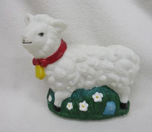 Vtg Plastic Blowmold Sheep Motion Sensor Sound Blow Mold Easter Decoration - Picture 1 of 8