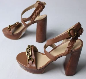 Sandalias de plataforma Michael Kors Kailey adornadas para mujer JL3 marrón talla US:6,5 - Imagen 1 de 12
