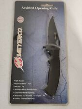 Meyerco Folding Knife Stainless Steel Blade Assisted Opening Pocket Clip