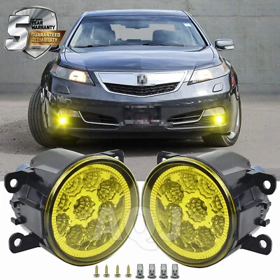 Pair 9LED Yellow Fog Light Lamps For Mitsubishi Attrage Mirage G4 Sedan 2012-20 Foto 1 de 4