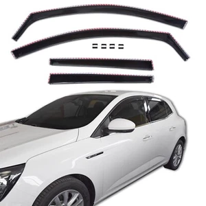 Deflectores de viento para Renault Megane MK4 2016-24 5 puertas Liftback juego de 4 piezas negro - Imagen 1 de 10