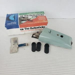 Greist The Buttonholer Nähmaschinenaufsatz im Karton Vintage 3 Vorlagen - Bild 1 von 12