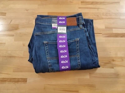 Men's Lucky 410 Athletic Fit 5 Pocket Straight Leg Stretch Jeans Blue W40"xL34" - Image 1 of 4