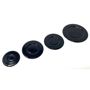 Kit 4 piattelli spartifiamma 4 fuochi neri lucidi cucina gas Nardi - Picture 1 of 3