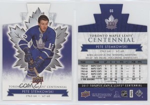 2017 Upper Deck Toronto Maple Leafs Centennial Blue Die-Cut Pete Stemkowski #66