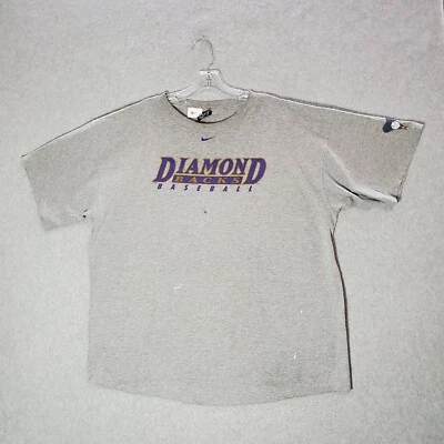 VINTAGE Arizona Diamondbacks Men Shirt XL Gray 2001 Nike Swoosh Logo Tee READ - Image 1 of 4