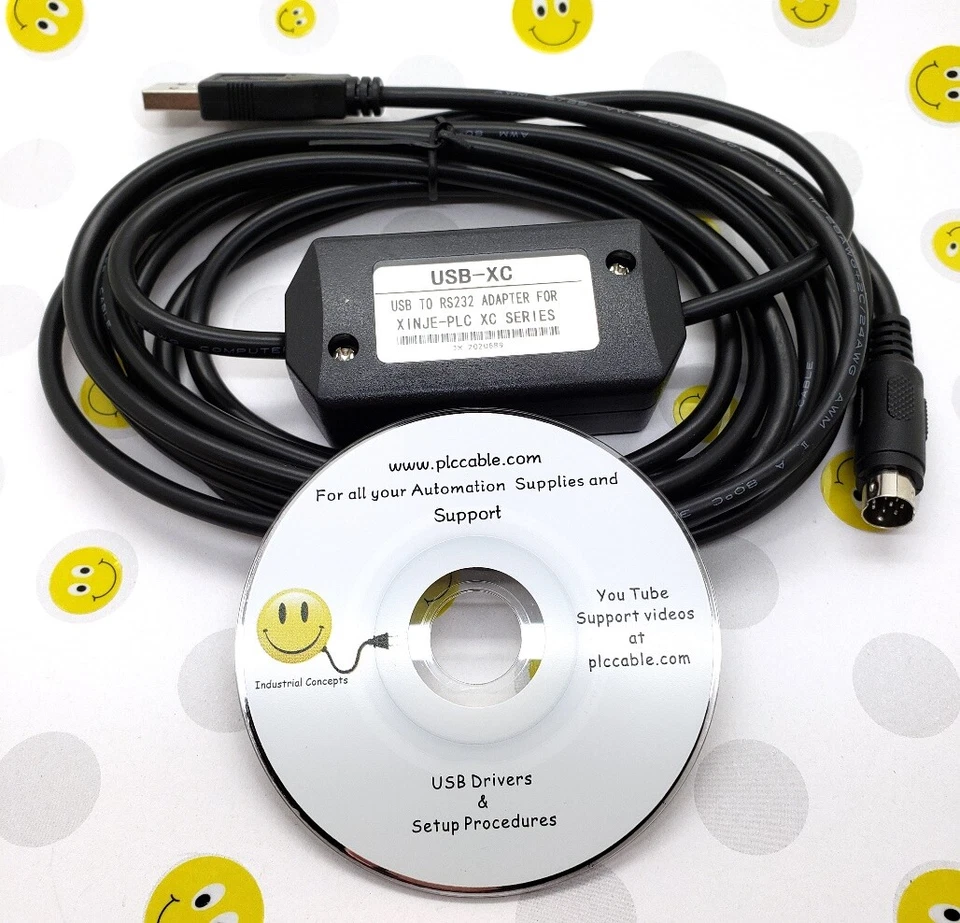USB-XC PLC Programming Cable For XINJE-PLC XC series XC1/XC2/XC3/XC5 - Image 1 of 1