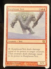 Karplusan Yeti Ninth Edition Light Play LP MTG Magic the Gathering