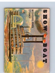 VINTAGE TOPPS 1955 RAILS AND SAILS SHOW BOAT NO809 - Picture 1 of 2