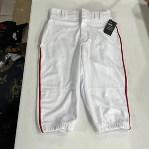 Champ Pro Adult Baseball Knickers - Small, White with Red Stripe, Triple Crown S - Picture 1 of 8