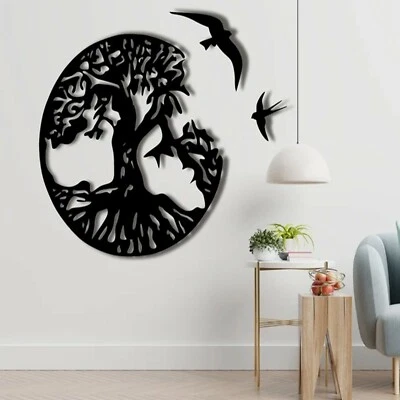 Árbol de la vida, decoración del hogar, arte de pared, colgantes de pared, idea de regalo, pájaros, natural, habitación Foto 1 de 3