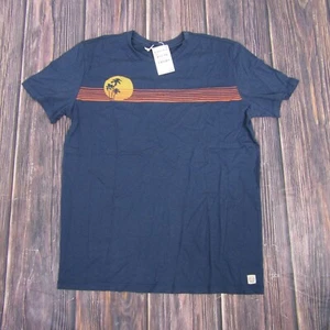 Marine Layer NEW NWT Mens Small Indigo Blue Crewneck Graphic Tee T Shirt - Picture 1 of 5