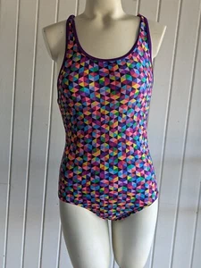 SPEEDO Girl's Swimsuit One Piece Colorful Multi-Color Print $44 Girls Size 10 - Picture 1 of 4