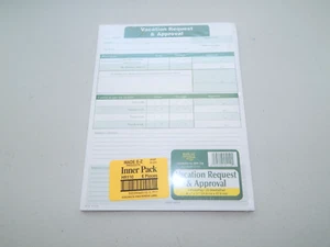 E-Z Products Vacation Request & Approval Forms 8-1/2" x 11" 50 Sheets FREE SHIP - Picture 1 of 3