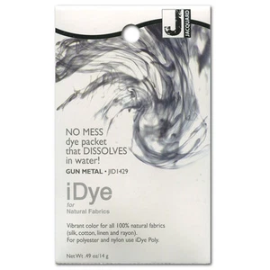 Jacquard Idye Natural Fabric: Gun Metal - Picture 1 of 1