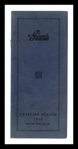 1938 NEW YORK GIANTS SPRING TRAINING FELT ROSTER SCHEDULE PROGRAM BATON ROUGE - Picture 1 of 2