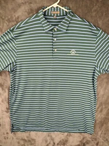 Peter Millar Mens Summer Comfort Palm XL Sz Polo Shirt Golf STRIP OBC MF23EK54S - Picture 1 of 16