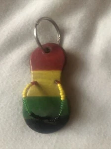 Handmade African Kenyan Sandal Leather Key Fob - Picture 1 of 5