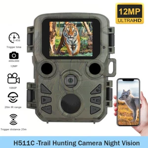 12MP Mini Trail Hunting Camera Motion Activated Waterproof No Glow Night Vision - Picture 1 of 16