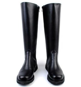 Mens Leather Military Boots Equestrian Flats Riding Boots Knight Knee High Shoes