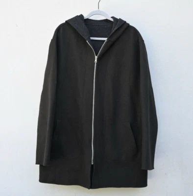 ‎️‍🔥TRUSSARDI COLLECTION Reversible Green/Gray Wool XL Zip Hoodie Pockets Hole* - Image 1 of 4