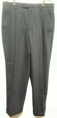 Cutter & Buck 34/30 Gray Charcoal  Men's Dress Pants Double-Pleated Front - Image 1 of 4