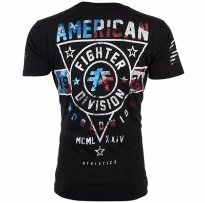 AMERICAN FIGHTER Men's T-Shirt SILVER LAKE PATRIOT Athletic Biker MMA S-4XL - Image 1 of 4