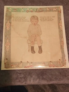 Altes antikes Taschentuch von 1903 - Jessie Willcox Smith Kinder Taschentuch Kinderspielzeug - Bild 1 von 6