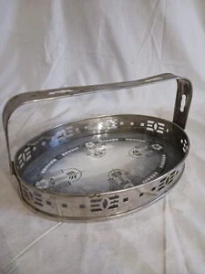 antikes Porzellan Körbchen mit Metallmontierung, gemarkt - Bild 1 von 9
