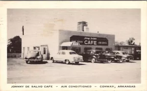 CONWAY, ARKANSAS - CAFÉ JOHNNY DE SALVO - POSTAL ANTIGUA - Imagen 1 de 2