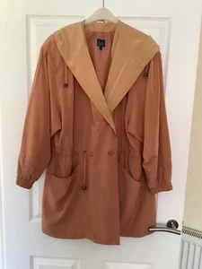 Ladies Dash hooded double breasted fully lined showerproof jacket size Large 14 - Picture 1 of 6