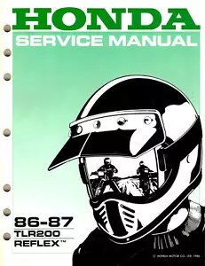 OEM Genuine Honda Dealer/Owner's Service Repair/Manual 1986-1987 TLR200 Reflex - Bild 1 von 2