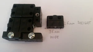 8 x Black Knockdown Furniture Connector Modesty Jointing Block KD Fittings - Picture 1 of 2