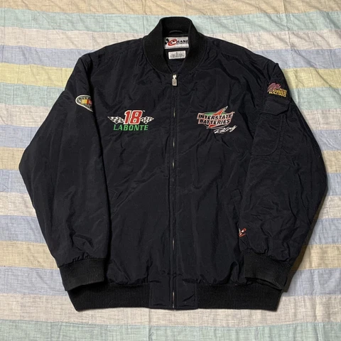 Sz XL- Vintage Chase Authentics Bobby Labonte bomber jacket mens black - NASCAR Cover
