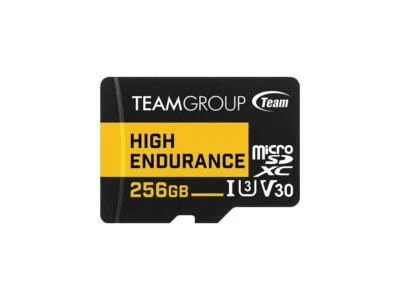 Team 256GB High Endurance microSDXC UHS-I U3, V30 Memory Card with Adapter, Spee - Image 1 of 2