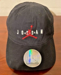 Nike AIR JORDAN Jumpman Black Youth Cap Hat Adjustable Snapback - Picture 1 of 5
