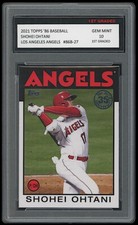 SHOHEI OHTANI 2021 TOPPS '86 B27 1ST GRADED 10 BASEBALL CARD LOS ANGELES ANGELS