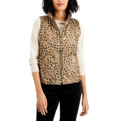 Charter Club Leopard-Print Vest - Small - Image 1 of 4