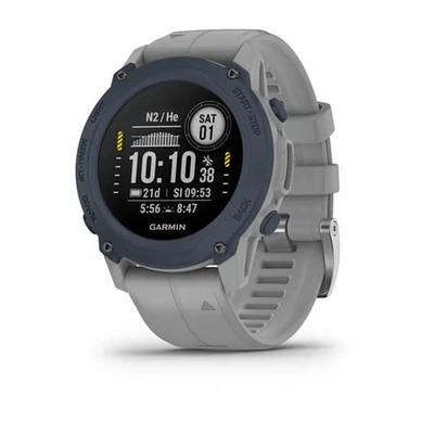 DUWT® GARMIN® DESCENT™ G1 grigio chiaro/blu acciaio con cinturino intercambiabile in silicone 22 mm - Immagine 1 di 4