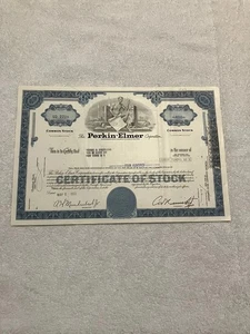 Perkin-Elmer Corporation Aktienzertifikat 400 Aktien 2. Mai 1972 Wilton CT - Bild 1 von 3